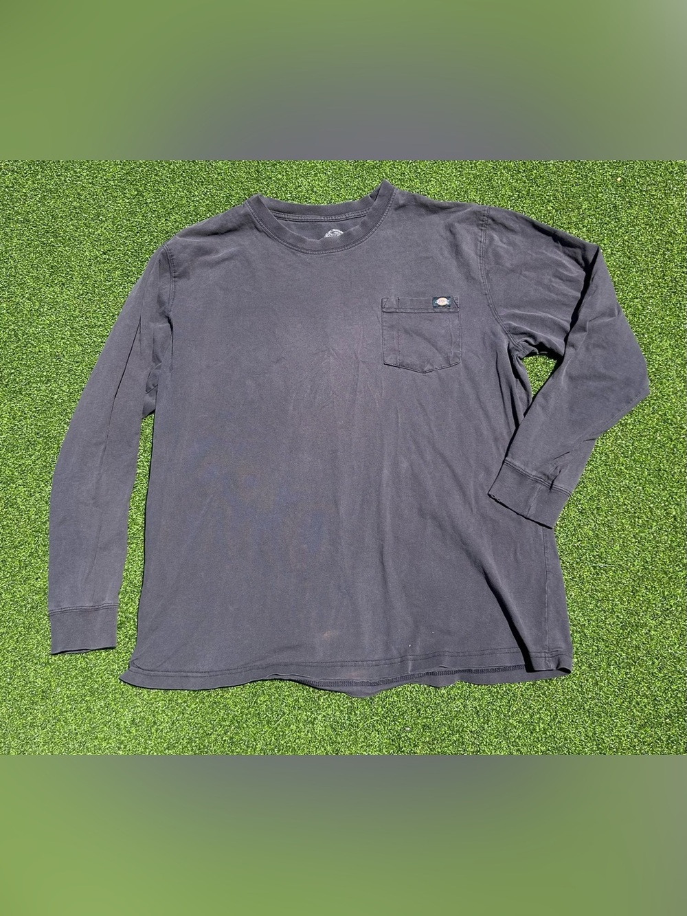 Dickies Men's XLT Black Long-Sleeve Pocket Tee
